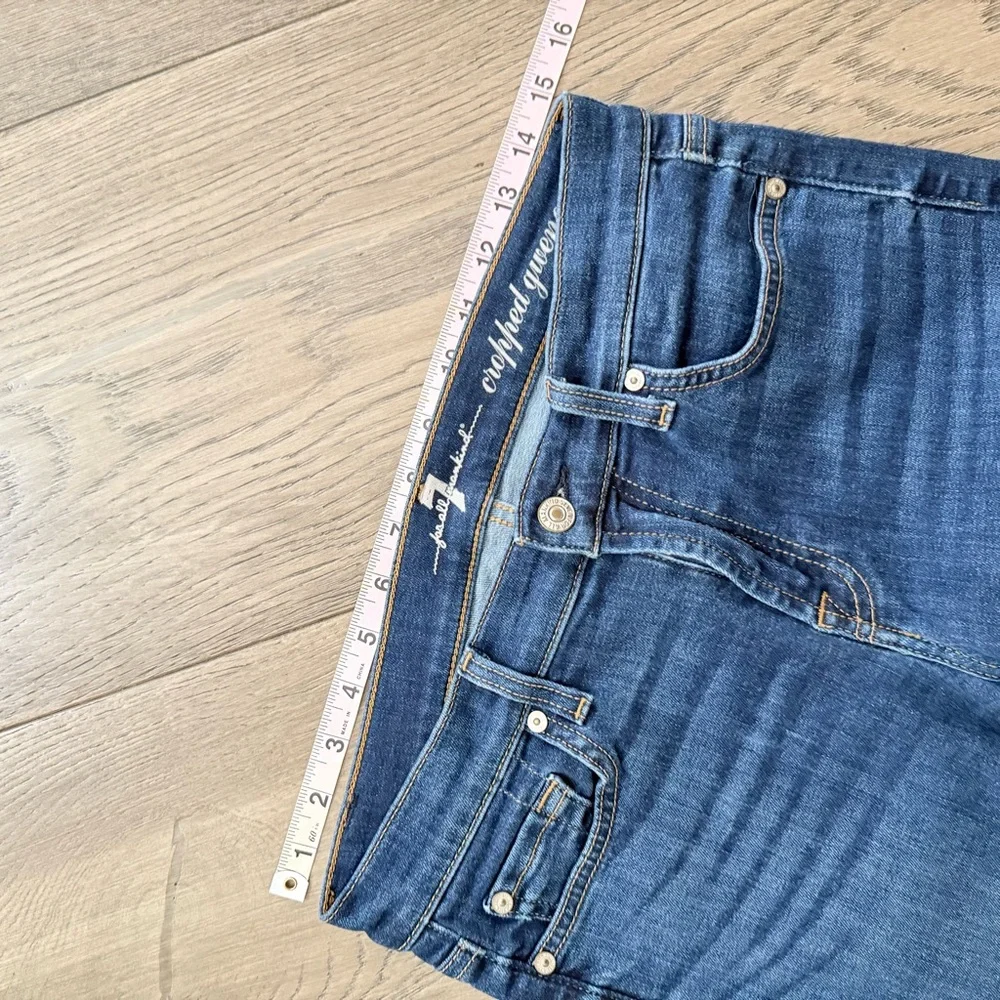 3 FOR $10 - 7 For All Mankind Cropped Gwenevere Dark Blue Skinny Jeans 28 - Picture 8 of 10